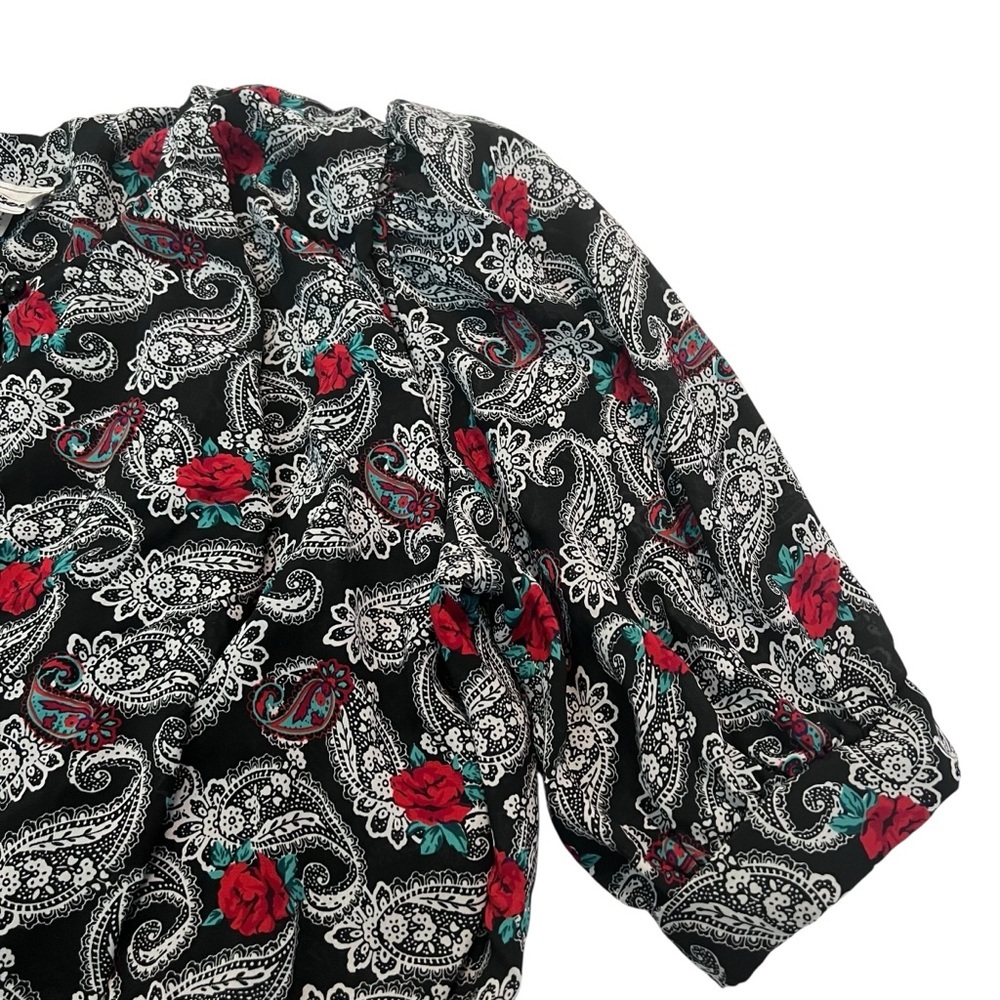 Vintage Perceptions Union Made Dress – Paisley Rose Print, 70s/80s Boho Midi‎ - Picture 5 of 10